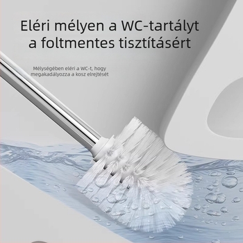 WC-kefe talppal, hosszú nyéllel, falra szerelve, holt zugok nélkül, török vécéhez való
