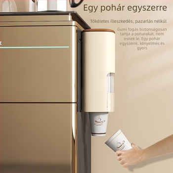 Falra szerelhető műanyag pohár tartó egyszer használatos poharakhoz — lyukasztás nélküli, modern egyszerű stílus