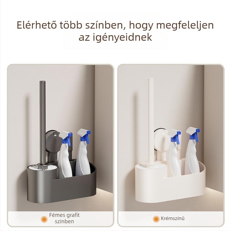 Fürdőszobai WC-kefekészlet vákuumos tartóval, műanyagból, 450 g, Constant márka, 2020 őszén debütált