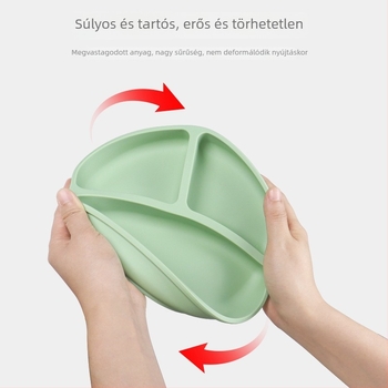 SHY szilikon bébi etető készlet – 3 részes, szívókorongos alap ( tál, kanál, rizstál )