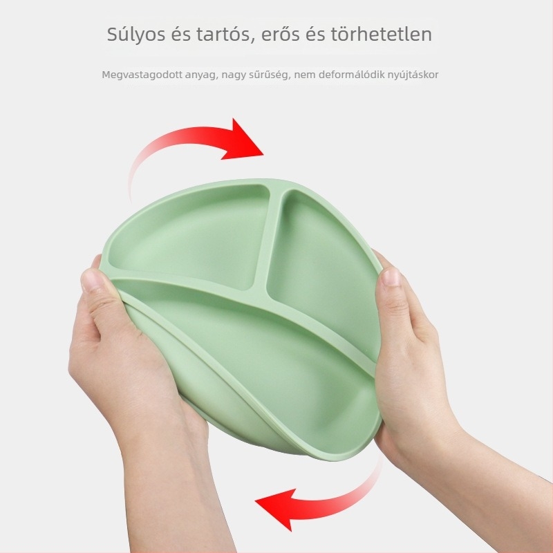 SHY szilikon bébi etető készlet – 3 részes, szívókorongos alap ( tál, kanál, rizstál )