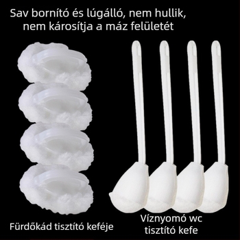 Tartós műanyag WC-kefe fürdőszobai tisztításra
