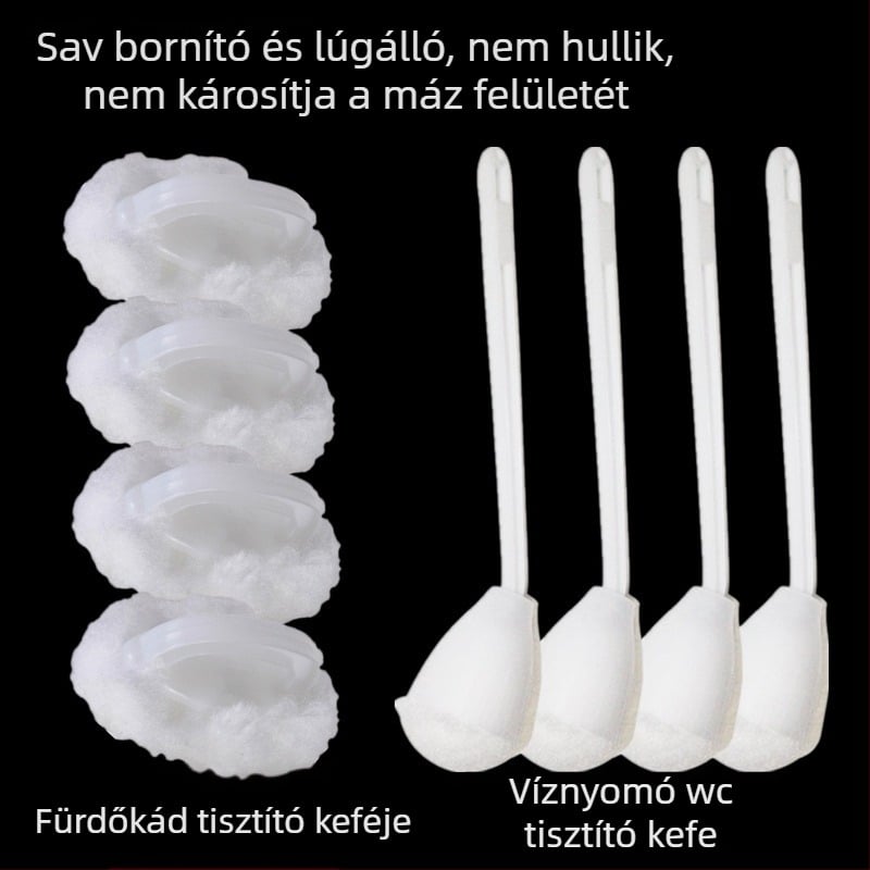 Tartós műanyag WC-kefe fürdőszobai tisztításra