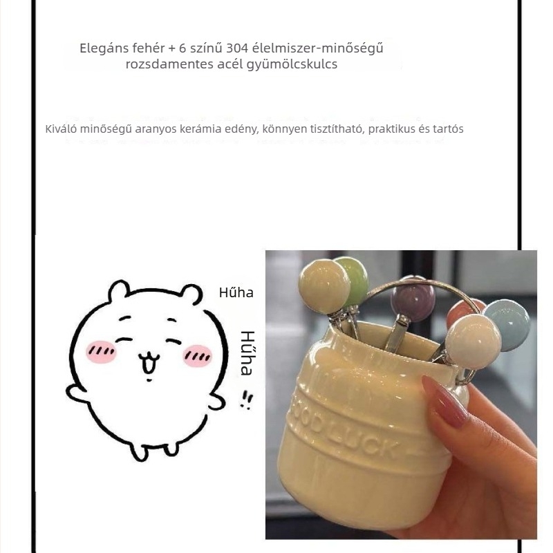 Gyümölcs villák készlete, 304 rozsdamentes acél, egyszerű stílus, gyerekeknek, Unique márka