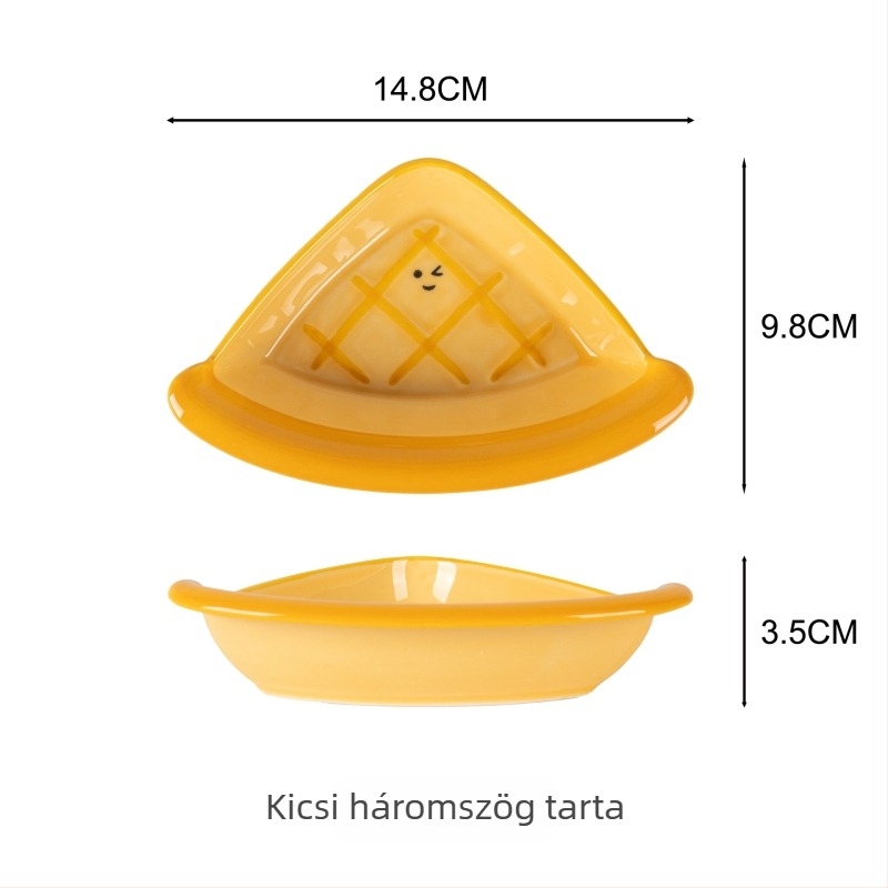 Kerámia szabálytalan alakú tányér virágmintával, 12–12,9 cm átmérő, mikrohullámú sütőben használható