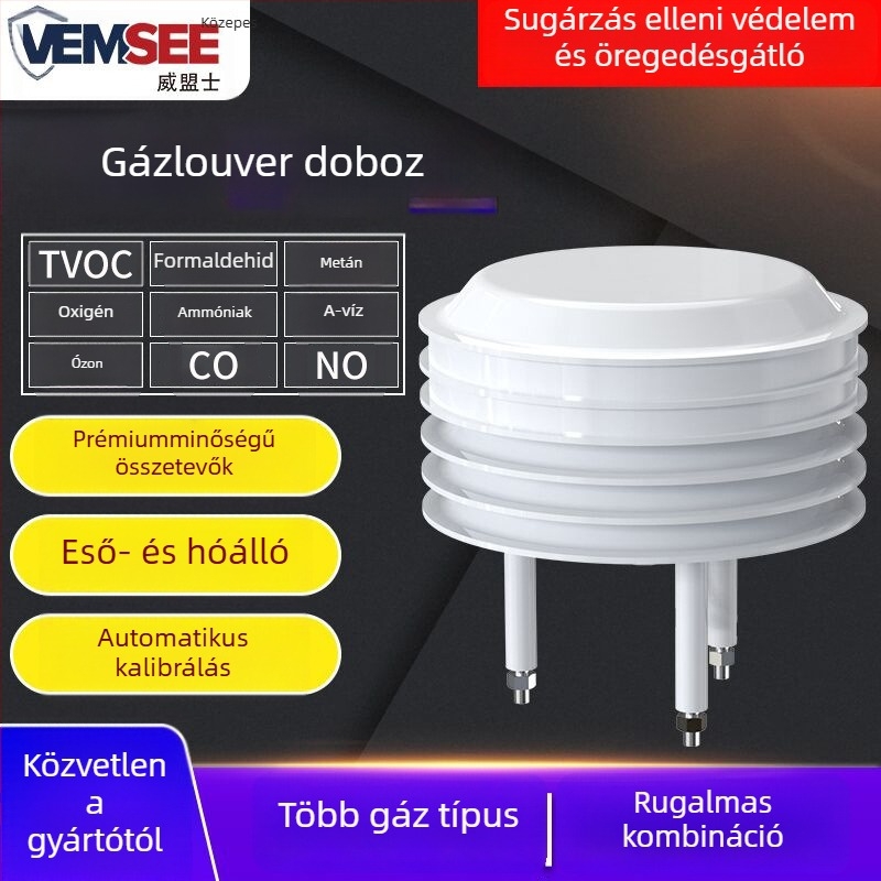 Weimeng SN-* Ipari osztályú gázdetektor, DC 10-30V, Oxigén, Ammónia, Szén-dioxid