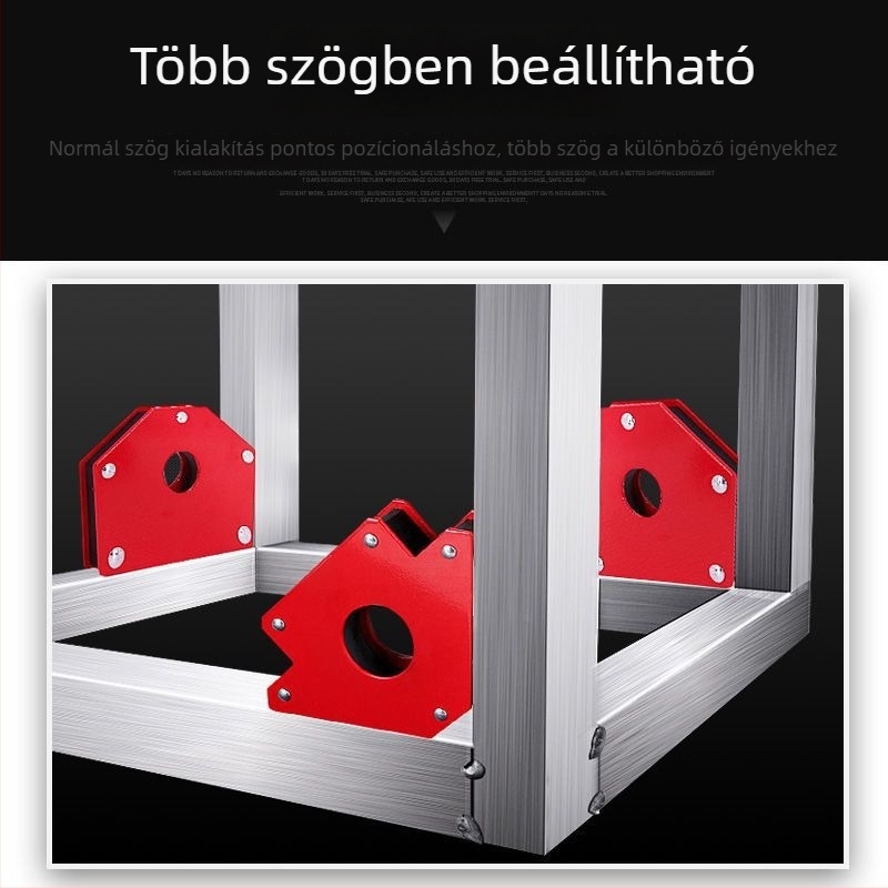 Hegesztési kiegészítők: erős mágneses tartó, derékszögű rögzítés és pozícionáló a háztartási hegesztéshez