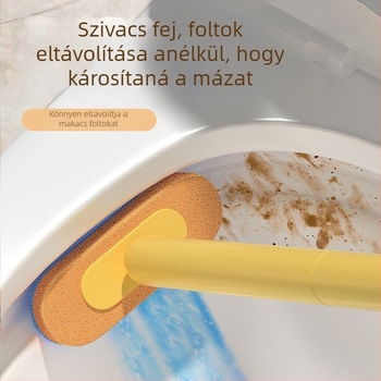 Egyszer használatos falra szerelhető WC-kefe, műanyag, modell A010401082, modern minimalista stílus, fúrás nélküli szerelés