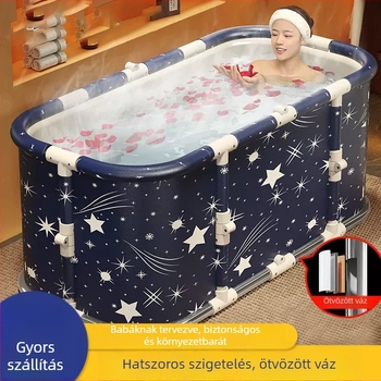Nagy ötvözetből készült összecsukható fürdőkáda felnőtteknek, otthoni fürdőkáda gyerekeknek és babáknak