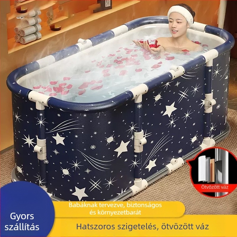 Nagy ötvözetből készült összecsukható fürdőkáda felnőtteknek, otthoni fürdőkáda gyerekeknek és babáknak