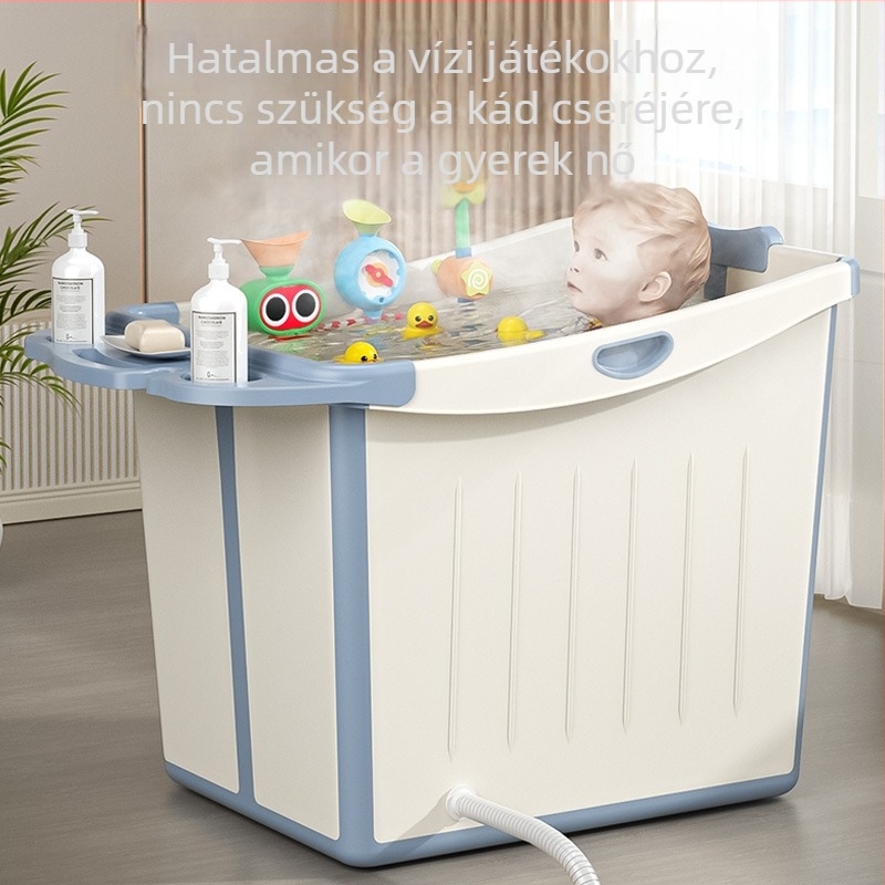 Összecsukható fürdőedény felnőttek és gyermekek számára – PP+TPE, összecsukható kivitel, fürdéshez
