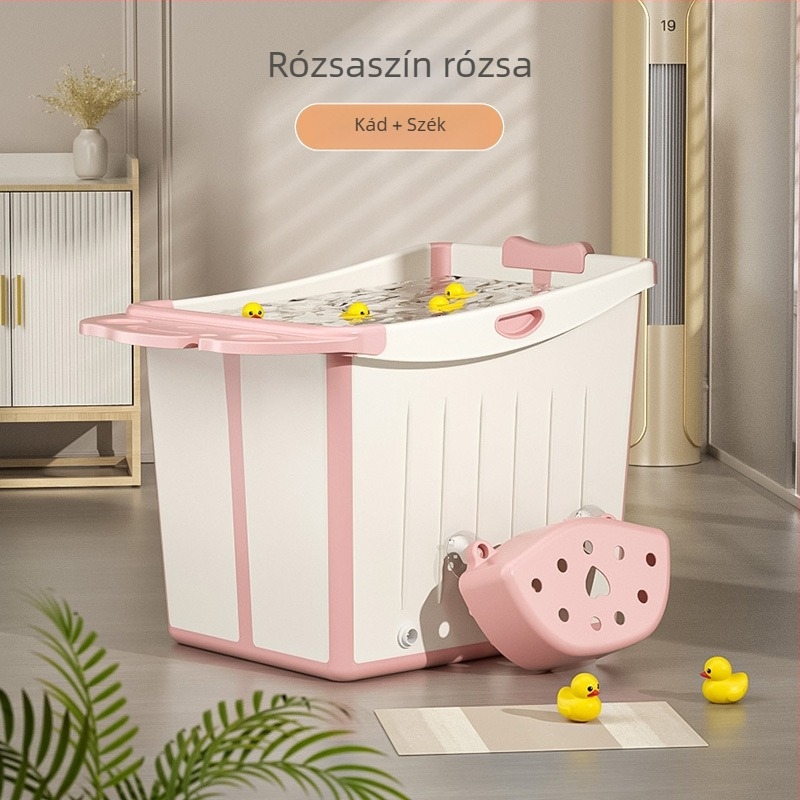 Összecsukható fürdőedény felnőttek és gyermekek számára – PP+TPE, összecsukható kivitel, fürdéshez
