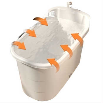 Hosszított, vastagított műanyag fürdőkáda, nem összecsukható, felnőtteknek