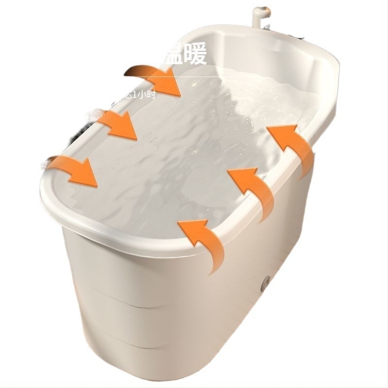 Hosszított, vastagított műanyag fürdőkáda, nem összecsukható, felnőtteknek