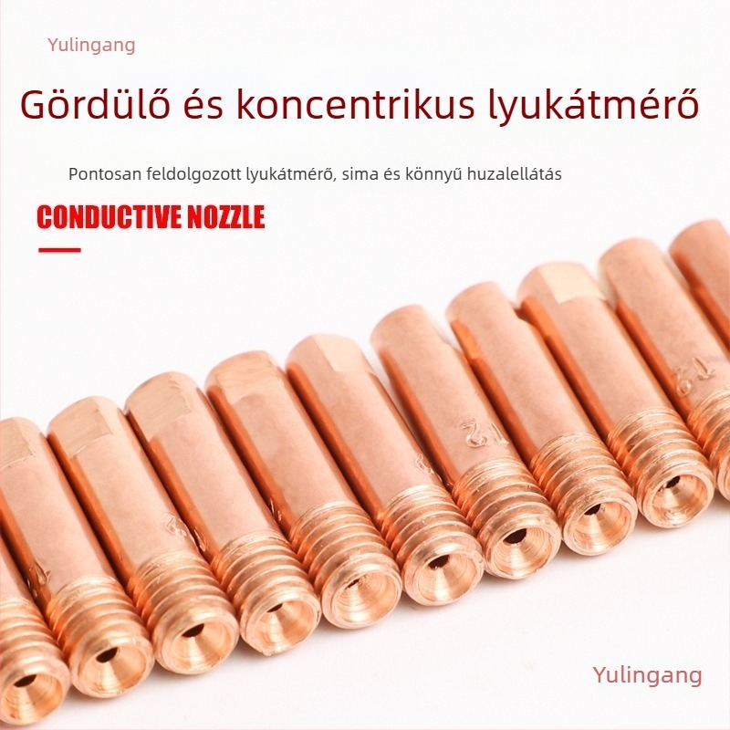 MIG hegesztőpisztolyhoz vezető fúvóka, európai stílus, huzalbevitel 0,8 mm, huzalbevitel 1,2 mm fúvóka, pneumatikus hajtás, forró levegő és infravörös teljesítmény