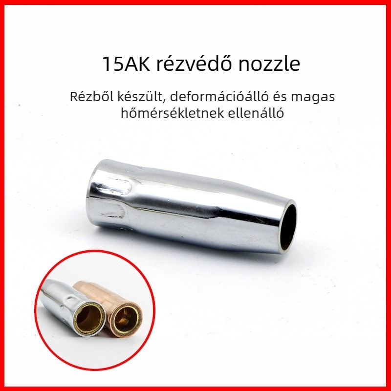 MIG hegesztőpisztolyhoz vezető fúvóka, európai stílus, huzalbevitel 0,8 mm, huzalbevitel 1,2 mm fúvóka, pneumatikus hajtás, forró levegő és infravörös teljesítmény
