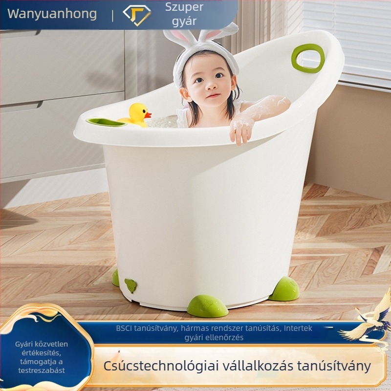 Műanyag gyermek fürdőkáda – nagy méretű, otthoni használatra