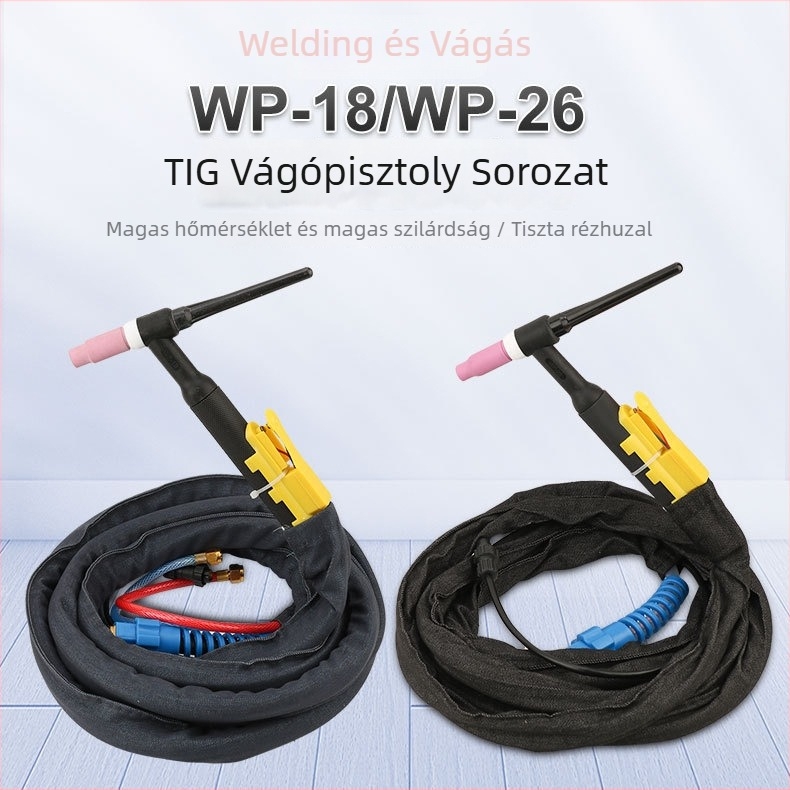 WP-26 Argon ívhegesztő pisztoly, gázhűtéses, 10 m, Ø6 mm, 220 V, Welding Sen