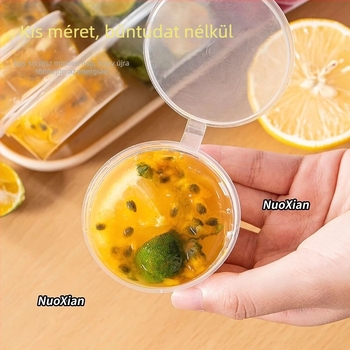 Passiógyümölcsös mártáscsomagoló doboz, egyszer használatos műanyag doboz, 100 db