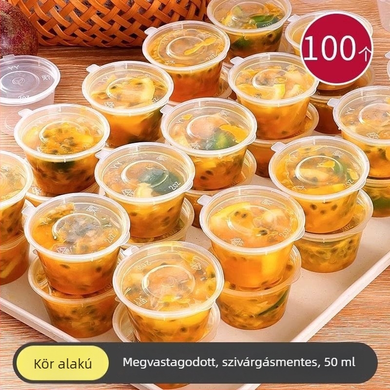 Passiógyümölcsös mártáscsomagoló doboz, egyszer használatos műanyag doboz, 100 db