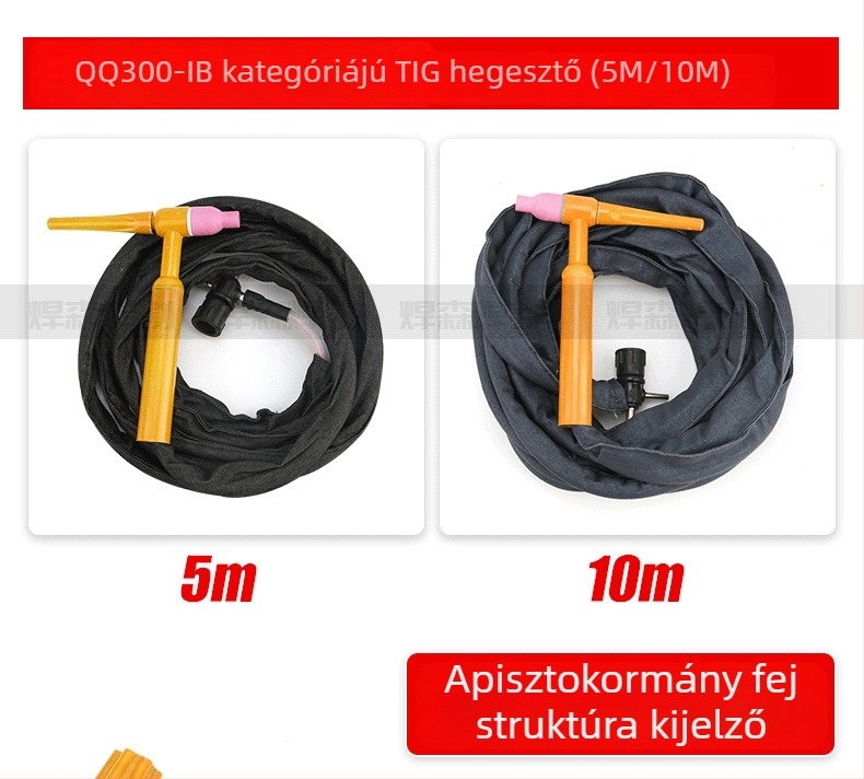 Argon ívhegesztő pisztoly QQ300-1 csőhegesztéshez – új, Soldering Book márka