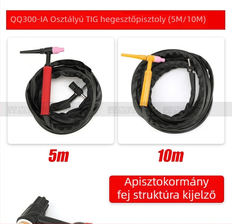 Argon ívhegesztő pisztoly QQ300-1 csőhegesztéshez – új, Soldering Book márka