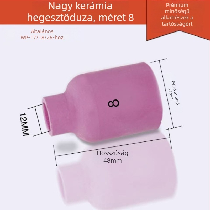 WP-27 kerámia TIG fúvóka, 53N sorozat (argon ívhegesztéshez, magas hőmérséklet-állóság)