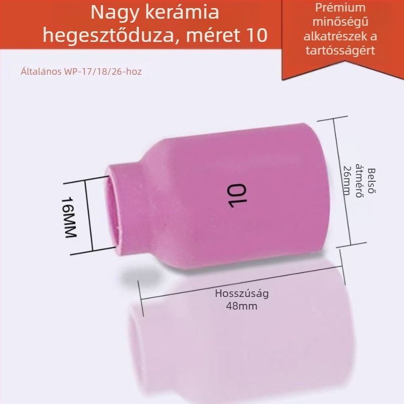 WP-27 kerámia TIG fúvóka, 53N sorozat (argon ívhegesztéshez, magas hőmérséklet-állóság)