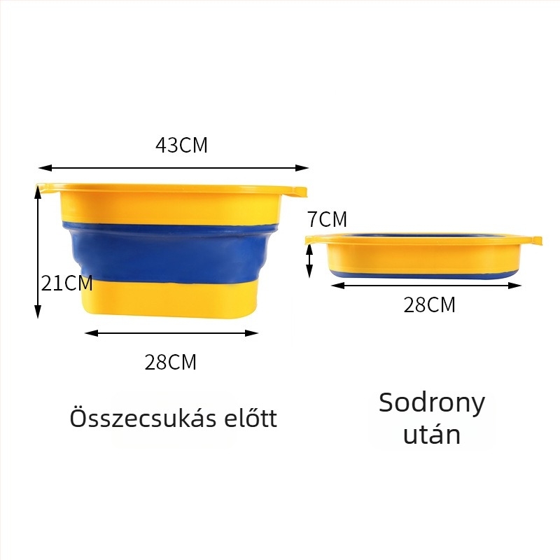 Összecsukható lábfürdő vödör — műanyag, lábáztatáshoz, felnőtteknek