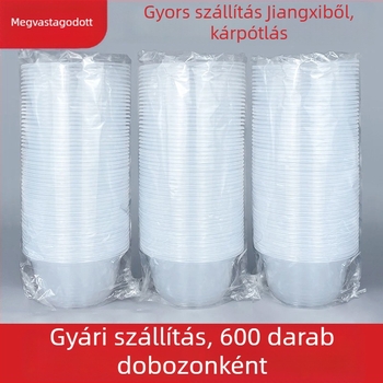Egyszer használatos műanyag kör alakú tál kiszállításra, fedéllel, 300–1000 ml kapacitás, standard vastagság