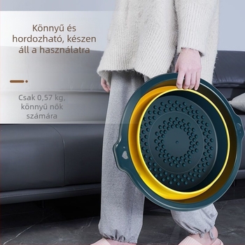 Összecsukható lábfürdő medence masszázs funkcióval, műanyag, felnőtteknek