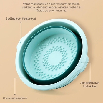 Összecsukható lábfürdő medence masszázs funkcióval, műanyag, felnőtteknek
