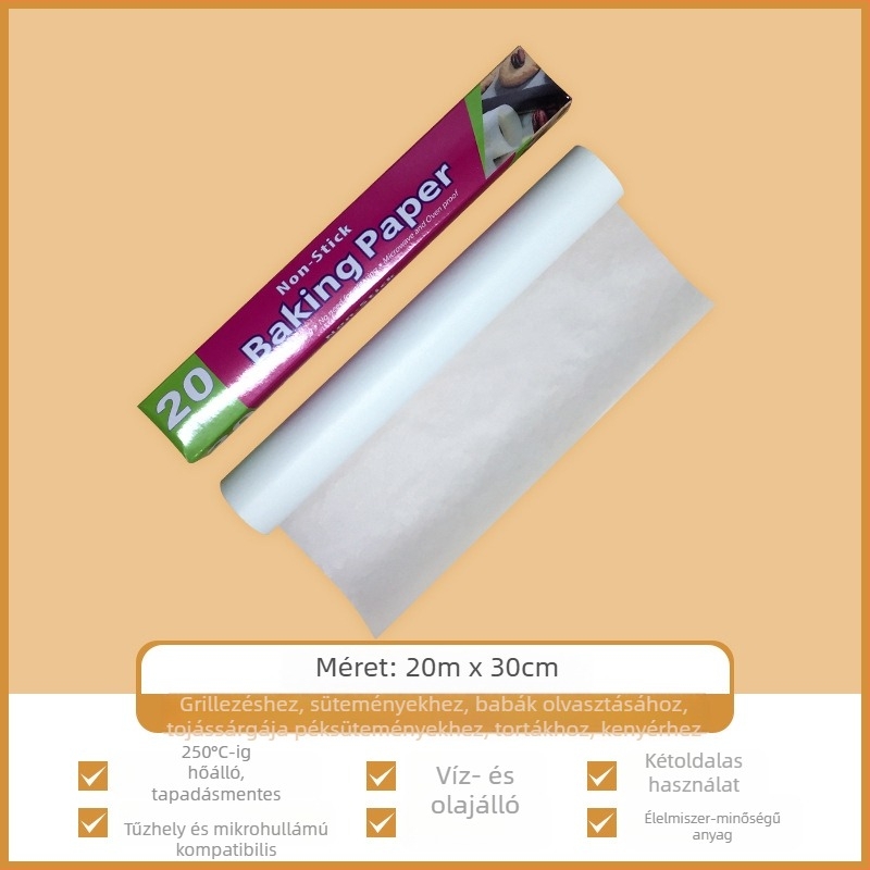 Jin Jieshi sütőpapír nyers fa cellulózból, 40 g/m², kétoldali növényi szilikon bevonattal