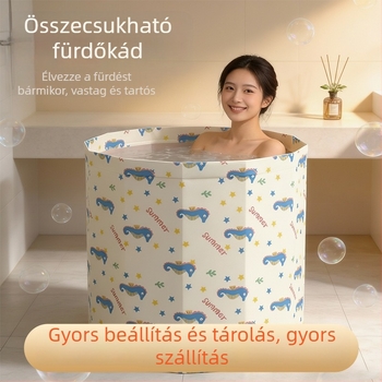 Összecsukható fürdővödör felnőtteknek, háztartási használatra, teljes testű fürdés