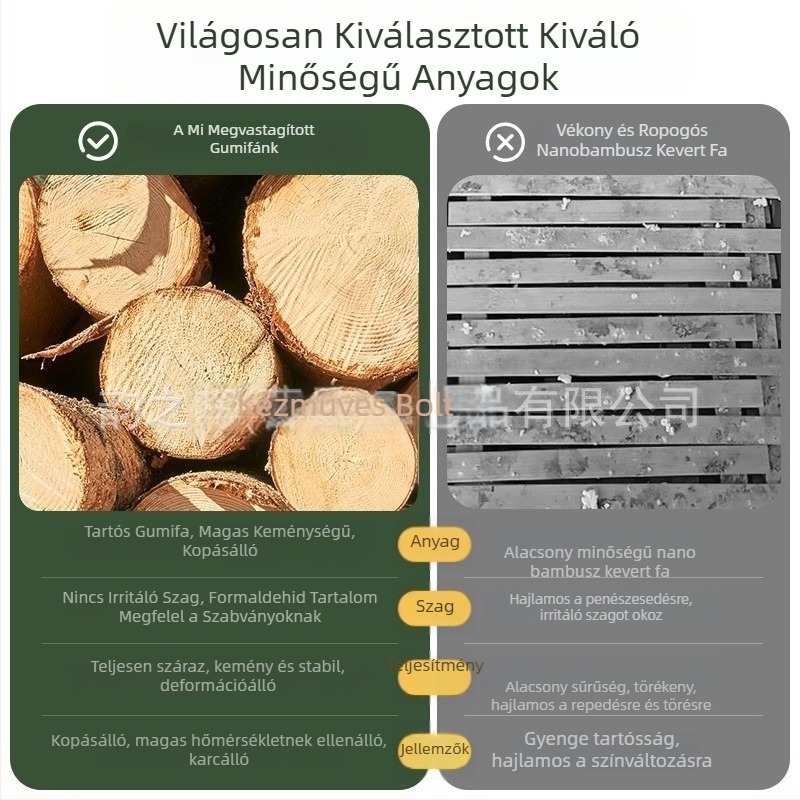 Tömörfa pohártartó fekete dióból, 3-szintes asztali pohár rendező