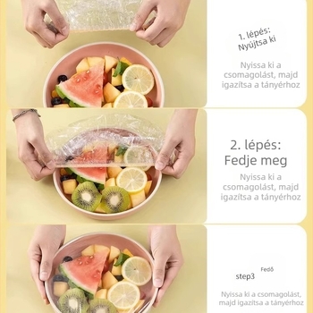 Egyszer használatos élelmiszer-hőálló fóliakészlet – poharakhoz, tálakhoz és fedőkhez; -60°C-tól 100°C-ig; egyszerű csomagolás; Pengyi márka; 1 darab; háztartási használat.