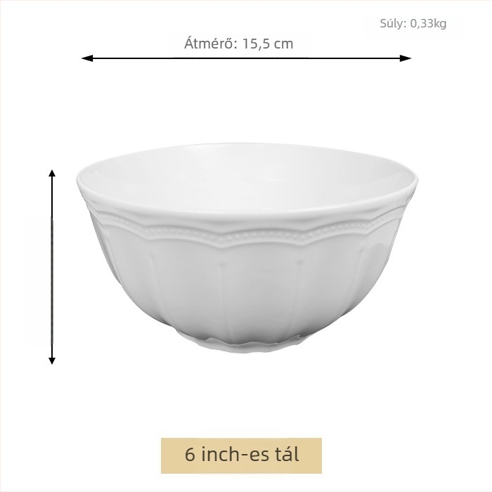 Kerámia étkészlet domborított mintázattal, palotai stílusban, tartalmaz lapos és sekély tányérokat, kézzel készített és testre szabható.