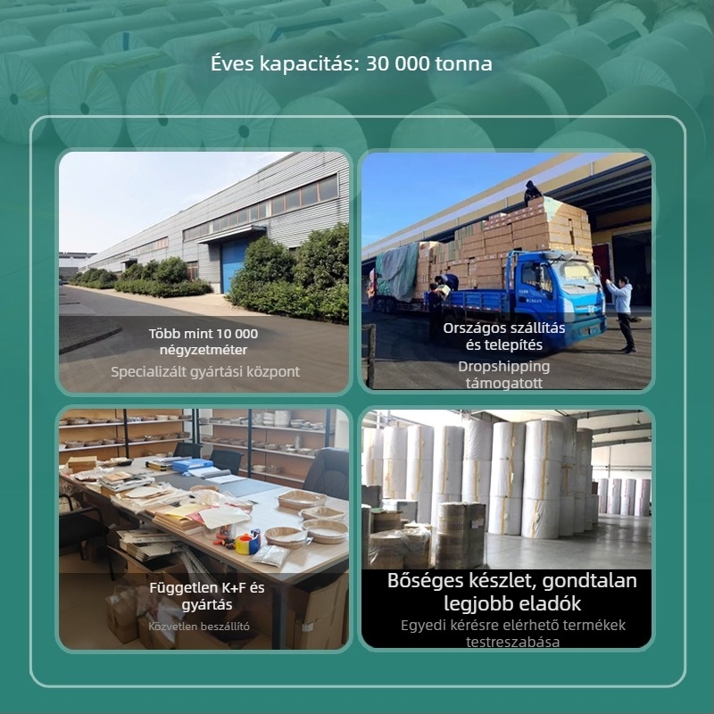 Cool energy Négyszögletes sütőpapír légkeverős sütőhöz, fa celulóz alapanyag, élelmiszer-minőségű szilikon bevonattal, 40 g/m²