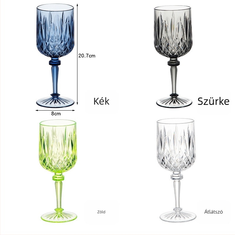 6 részes PS víz-készlet, üveghez hasonló külsővel, ütésálló: hidegvíz-palack, víztál, pohár és tál