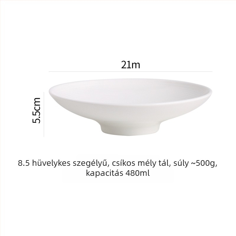 Francia stílusú kerámia tál, modern minimalist étkészlet, 450 ml kapacitás, testreszabható