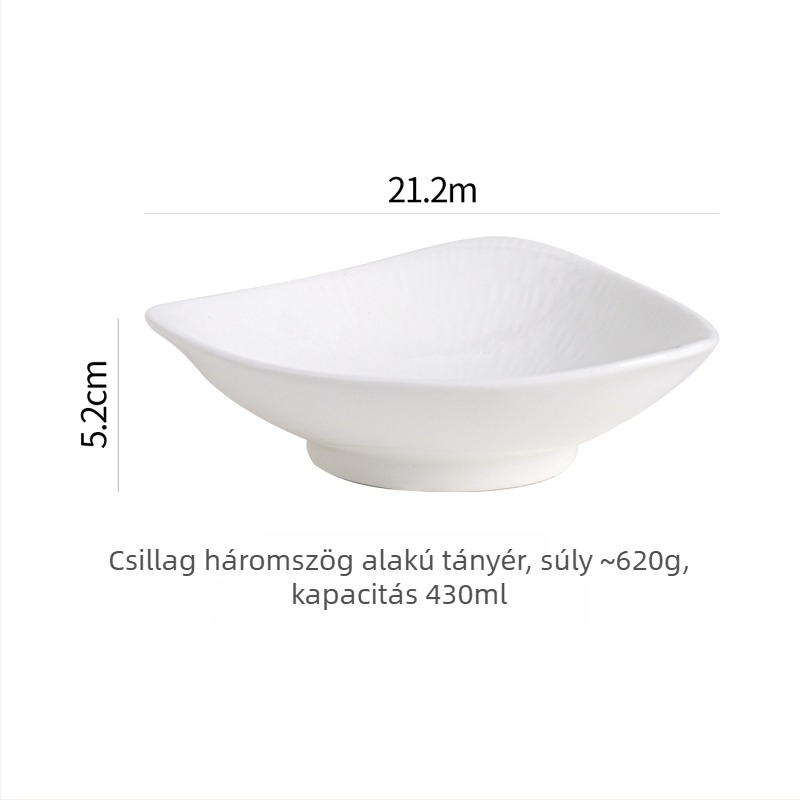 Francia stílusú kerámia tál, modern minimalist étkészlet, 450 ml kapacitás, testreszabható