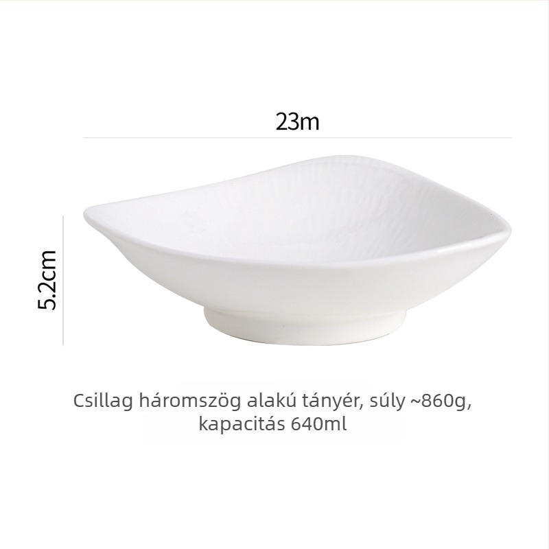 Francia stílusú kerámia tál, modern minimalist étkészlet, 450 ml kapacitás, testreszabható