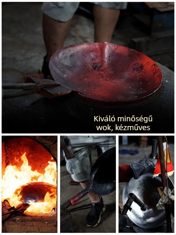 Vasból készült négyszögletes teppanyaki serpenyő – elektroforezises felület, kínai stílus, szabadtéri kempinghez