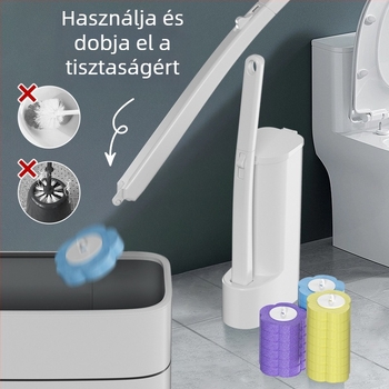 WC-kefe készlet hosszú nyelekkel és puha sörtékkel • műanyag • 400 g • 6 darab • Kui