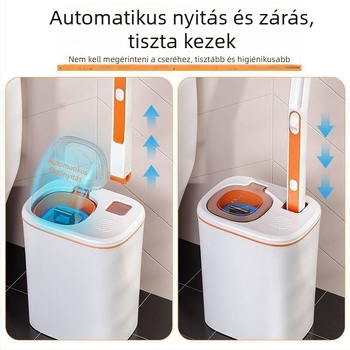 Egyszer használatos WC-kefés készlet, falra szerelhető, japán fürdőszobához, cserélhető fejjel, műanyag kivitel
