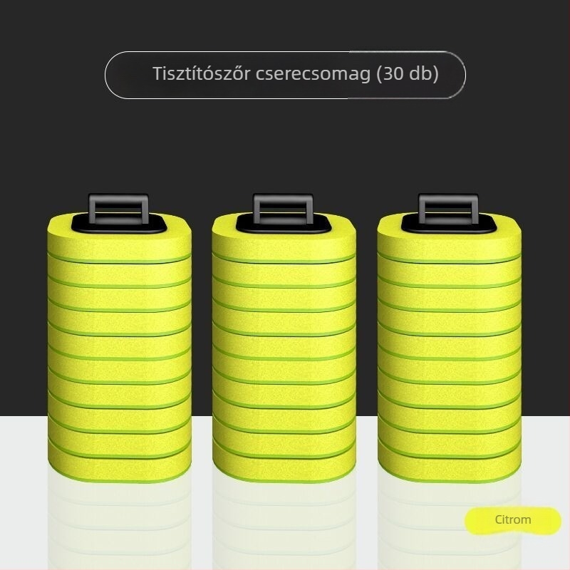 Egyszer használatos WC-kefés készlet, falra szerelhető, japán fürdőszobához, cserélhető fejjel, műanyag kivitel