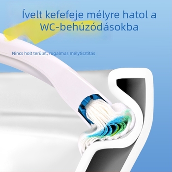 Yunlei Egyszer használható toalettkefe készlet, 1 kefe + 12 cserefej, citrom illat, műanyag