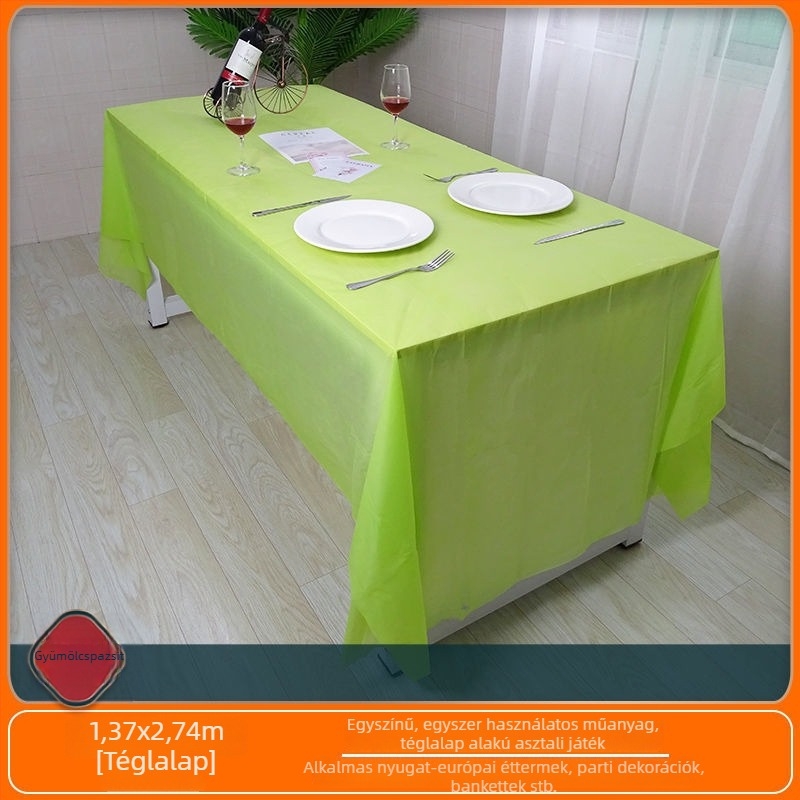 Egyszer használatos asztalterítő, téglalap alakú, polietilén, Zhejiang eredetű, óvodai dekorációhoz