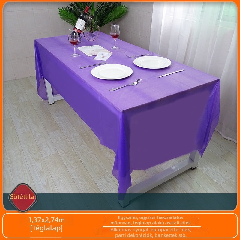 Egyszer használatos asztalterítő, téglalap alakú, polietilén, Zhejiang eredetű, óvodai dekorációhoz