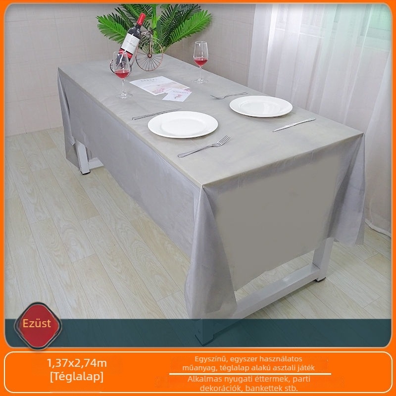 Egyszer használatos asztalterítő, téglalap alakú, polietilén, Zhejiang eredetű, óvodai dekorációhoz